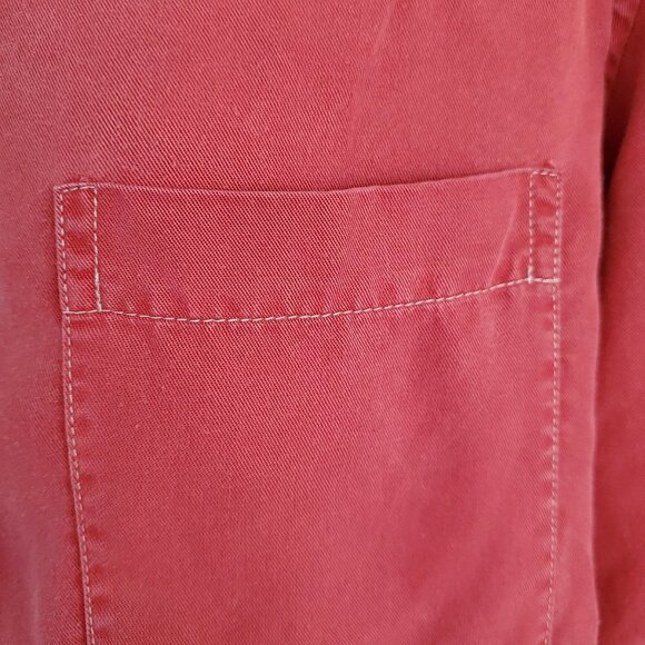 Sigrid Olsen Shacket Red Button Down 100% Tencel Lyocell Long Sleeve Shirt M - Picture 7 of 15